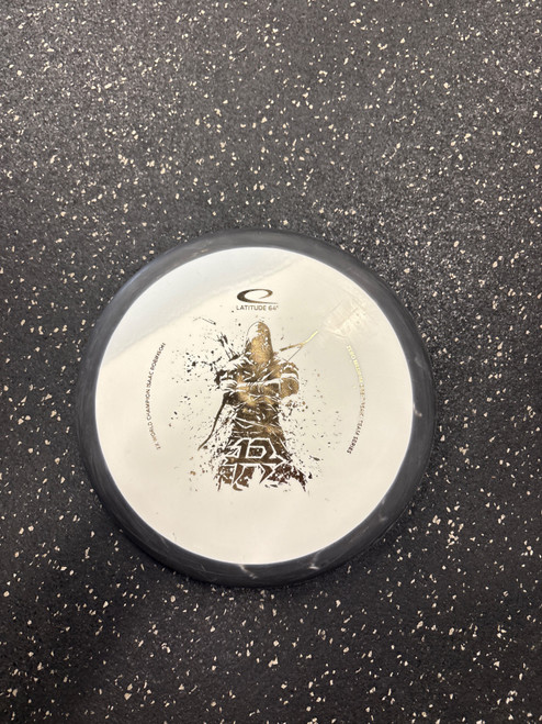 Vist Large View of Product Image Which is Used Latitude 64 ZERO MEDIUM ORBIT PEAK IR TS Disc Golf Putter White