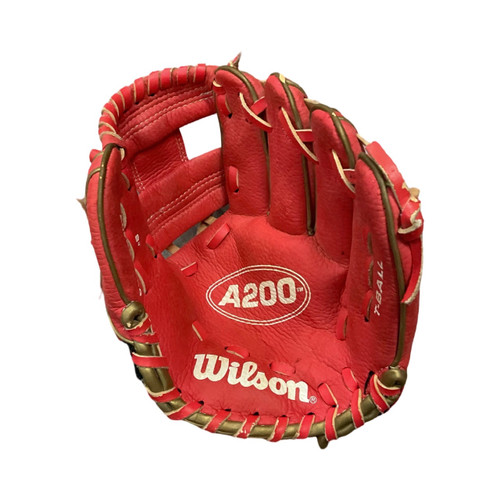 Vist Large View of Product Image Which is Used Wilson TBALL GLOVE BB/SB Glove T-ball Red 9"