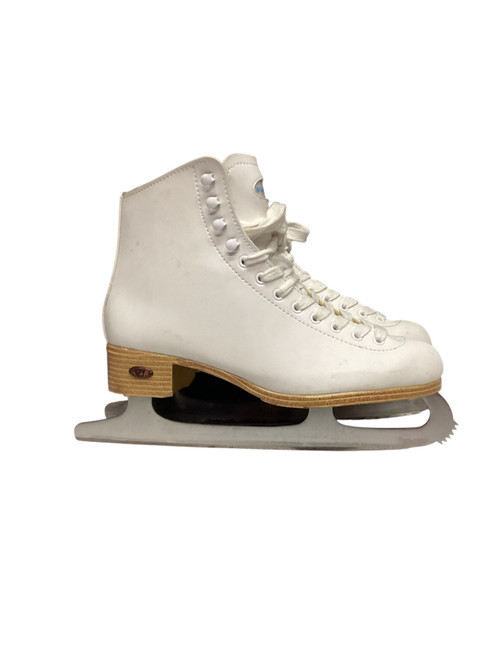 Vist Large View of Product Image Which is Used Riedell FIGURE SKATES 110W WomensFigure Skate White Senior 8
