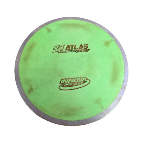 Vist Large View of Product Image Which is Used Innova XT ATLAS Disc Golf Mid Range Green