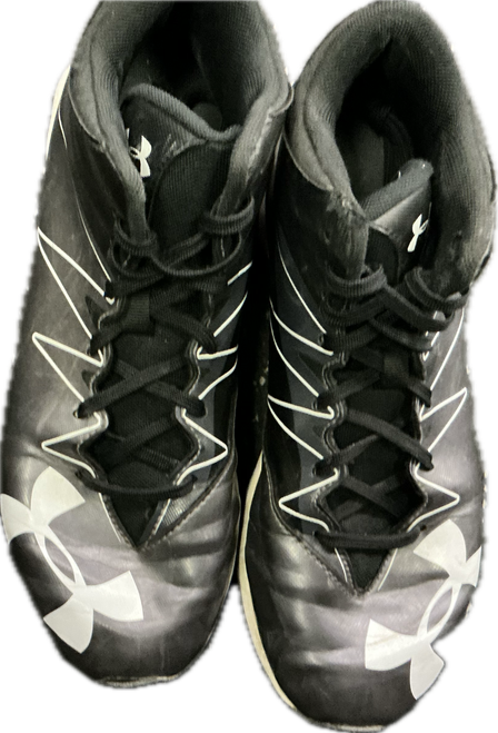 Vist Large View of Product Image Which is Used Under Armour Jr FB Cleats Black Junior 05