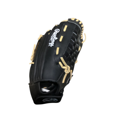 Vist Large View of Product Image Which is Used Rawlings RSB BB/SB Glove RH Throw Black 13"