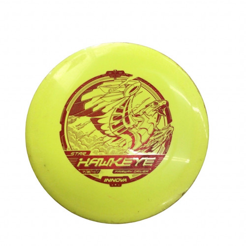 Vist Large View of Product Image Which is Used Innova STAR HAWKEYE Disc Golf Driver Yellow