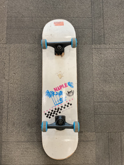 Vist Large View of Product Image Which is Used MAPLE SKATEBOARD Complete Skateboard White 7 3/4"
