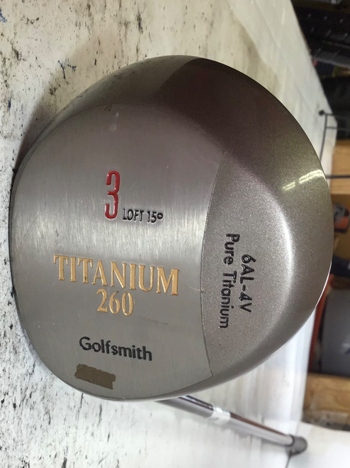 Vist Large View of Product Image Which is Used Golfsmith TITANIUM 260 Mens Fairway Wood LH 3 Wood