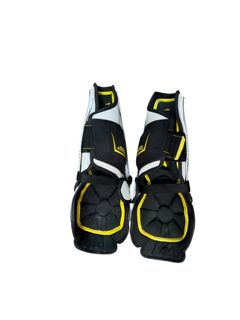 Vist Large View of Product Image Which is Used CCM TACKS 5092 Senior Shin Guards White 14"