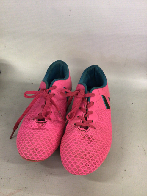 Vist Large View of Product Image Which is Used Adidas Soccer Cleats Pink Junior 03.5