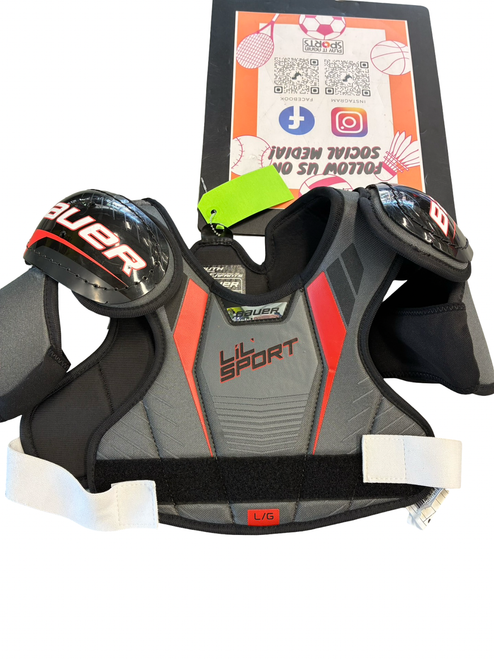 Vist Large View of Product Image Which is Used Bauer LIL SPORT SHOULDER PADS Youth Shoulder Pads LG