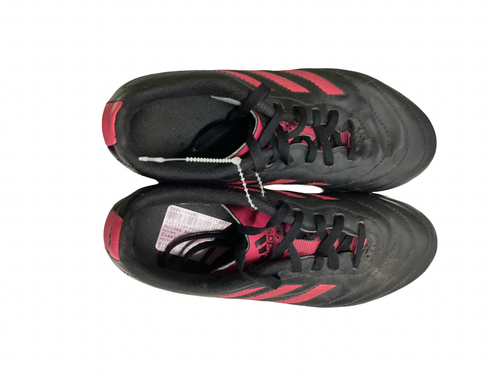 Vist Large View of Product Image Which is Used Adidas Soccer Cleats Black And Pink Junior 03.5