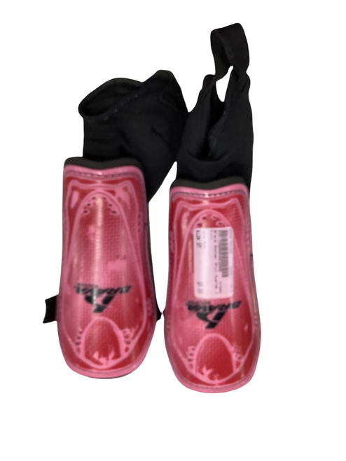 Vist Large View of Product Image Which is Used Brava Soccer Shin Guards Junior Pink SM