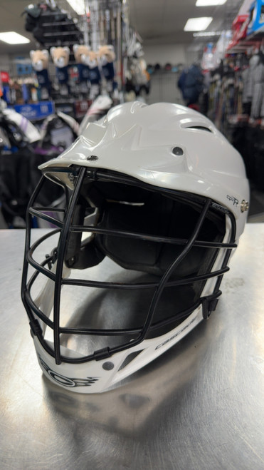 Vist Large View of Product Image Which is Used Cascade CPVR Lacrosse Helmet White S/M