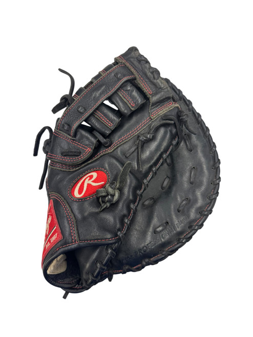 Vist Large View of Product Image Which is Used Rawlings GAMER GFM16B BB/SB First Base RH Throw Black 12"
