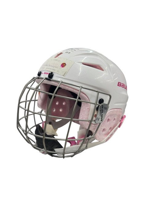 Vist Large View of Product Image Which is Used Bauer LIL SPORT Helmet Cage Combo White XS