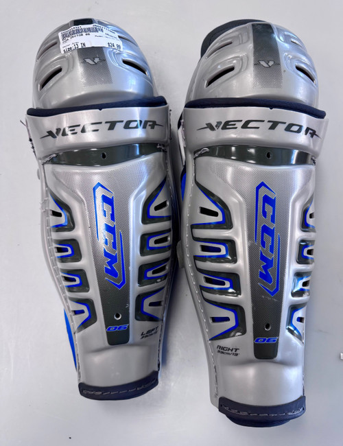Vist Large View of Product Image Which is Used CCM VECTOR 06 Junior Shin Guards Grey 13"