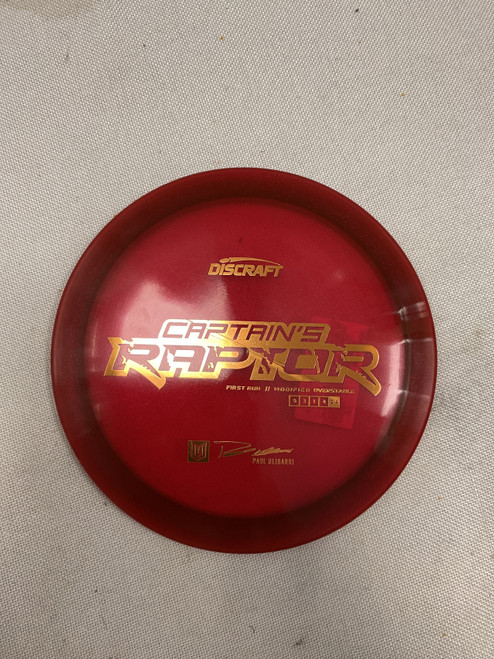 Vist Large View of Product Image Which is Used Discraft CAPTAINS RAPTOR PU Disc Golf Driver Red
