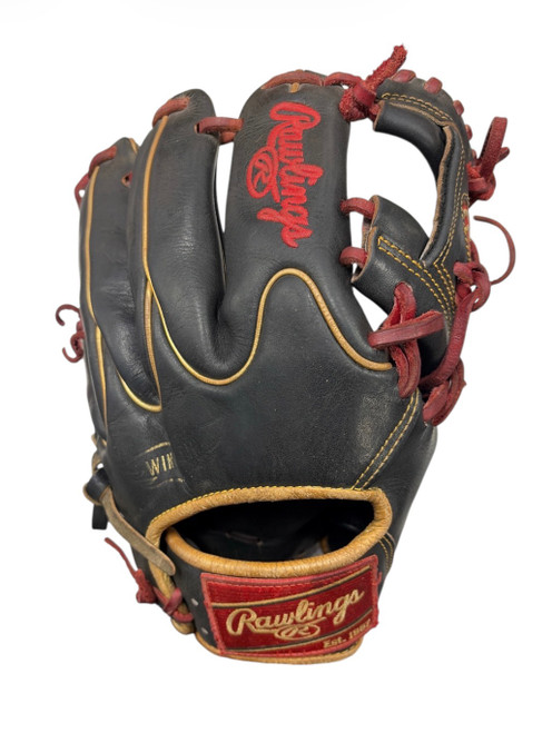 Vist Large View of Product Image Which is Used Rawlings HEART OF THE HIDE BB/SB Glove RH Throw Black 11 1/2"