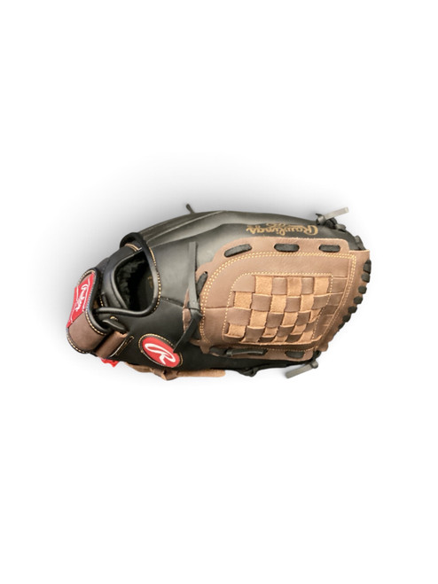 Vist Large View of Product Image Which is Used Rawlings R125BRB BB/SB Glove RH Throw Brown 12 1/2"