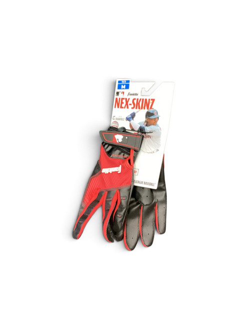Vist Large View of Product Image Which is Used Franklin BB/SB Batting Gloves Red MD