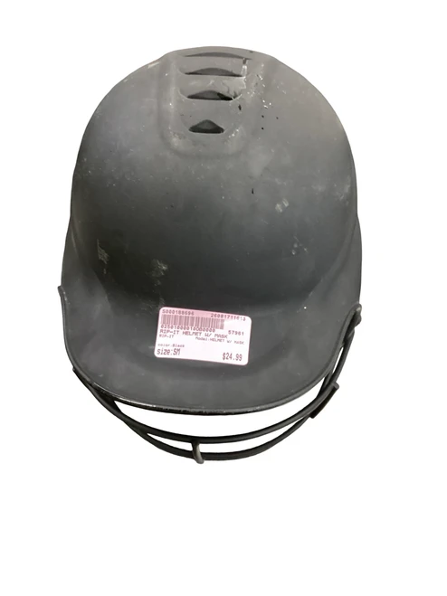 Vist Large View of Product Image Which is Used RIP-IT HELMET W/ MASK Batting Helmet w/Mask Black SM