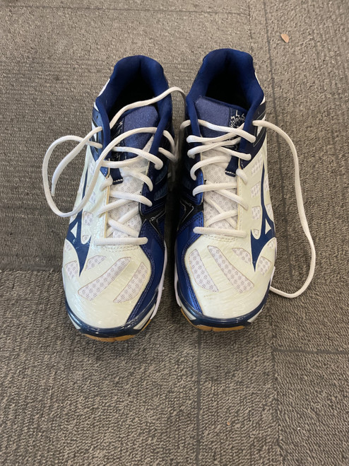 Vist Large View of Product Image Which is Used Mizuno RX3 VB Shoes Adult Navy And White Senior 10.5