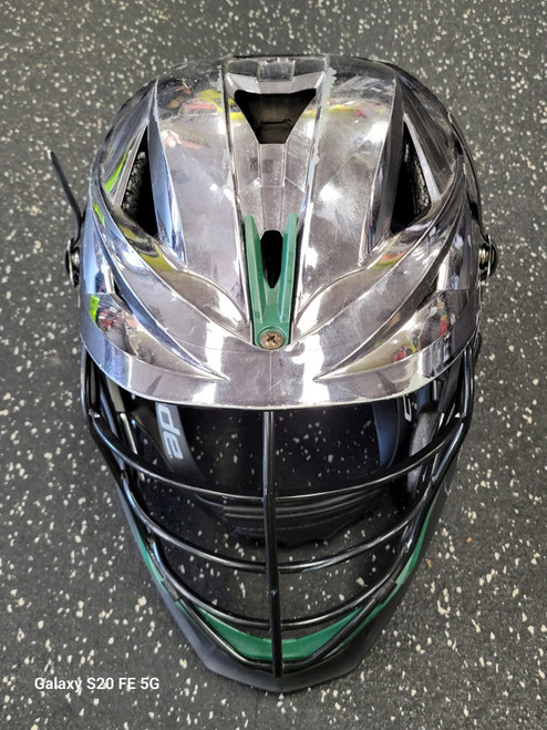 Vist Large View of Product Image Which is Used Cascade XRS SILVER CHROME Lacrosse Helmet Chrome One Size