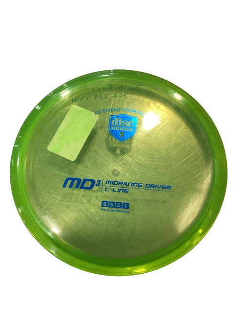 Vist Large View of Product Image Which is Used Discmania MD3 Disc Golf Mid Range Green 177g