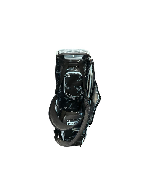 Vist Large View of Product Image Which is Used Ping HOOFER CART BAG Mens Cart Bag Black And Green
