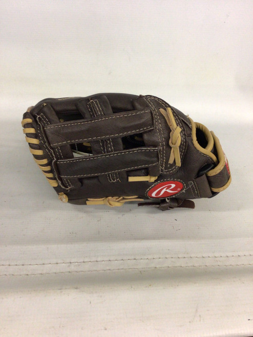 Vist Large View of Product Image Which is Used Rawlings HIGHLIGHT BB/SB Glove RH Throw Brown 11 1/2"