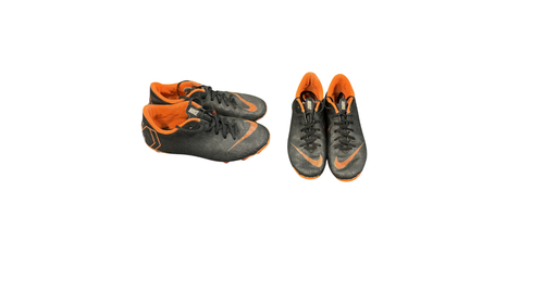 Vist Large View of Product Image Which is Used Nike MERCURIAL Soccer Cleats Black And Orange Junior 03.5