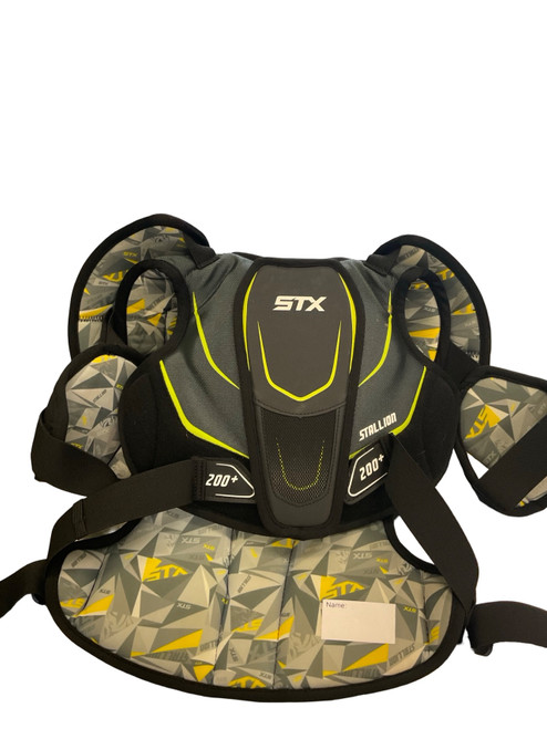 Vist Large View of Product Image Which is STX, STALLION, 200+ Lacrosse, Shoulder, Pads, Black, MD