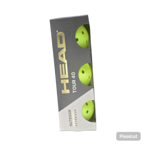 Vist Large View of Product Image Which is Used Head Racquet TOUR 40 OUTDOOR 3 PACK Pickleball Balls