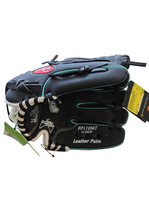Vist Large View of Product Image Which is Used Rawlings SURE CATCH BB/SB Glove RH Throw Black 11"
