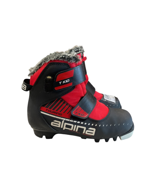 Vist Large View of Product Image Which is Used Alpina Boys NNN XC Ski Boots Black JR-01.5