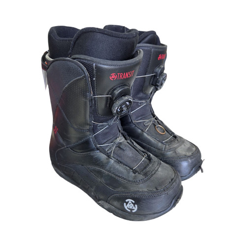 Vist Large View of Product Image Which is Used K2 TRANSIT BOA BOOTS 8 Mens Snowboard Boots Black Senior 8