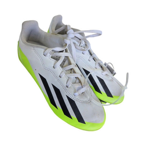 Vist Large View of Product Image Which is Used Adidas CRAZYFAST 2.5 Soccer Cleats White Junior 02.5