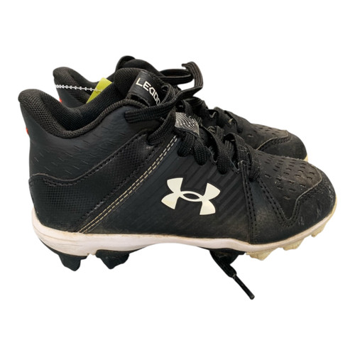 Vist Large View of Product Image Which is Used Under Armour 12K UA LEADOFF BLK BB/SB Cleats Black Youth 12.0