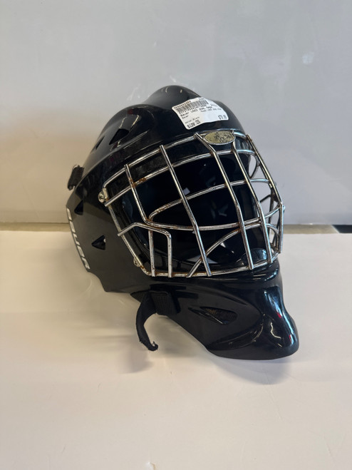 Vist Large View of Product Image Which is Used Bauer USED GOAL MASK Senior Goalie Helmet/Mask Black One Size
