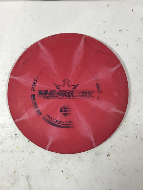Vist Large View of Product Image Which is Used Dynamic Discs PRIME MAVERICK BURST Disc Golf Driver Red 174g