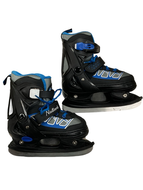 Vist Large View of Product Image Which is Used NATTORK ADJ SOFTBOOK SKATES Y 10-13 Boys Softboot Skate Royal Blue Adjustable