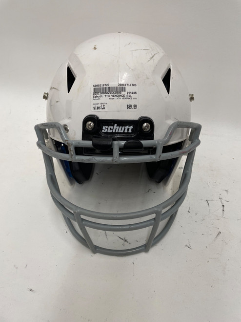 Vist Large View of Product Image Which is Used Schutt YTH VENGANCE A11 FB Helmet White LG