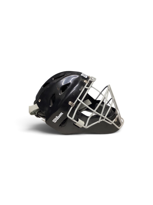 Vist Large View of Product Image Which is Used Wilson 6 3/8-7 1/8 Catchers Helmet w/Mask Black One Size