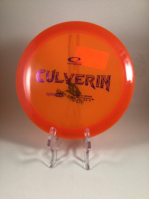 Vist Large View of Product Image Which is Used Latitude 64 OPTO ICE CULVERIN Disc Golf Driver Orange 176g