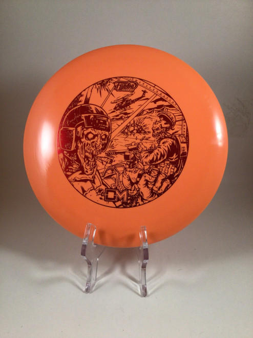 Vist Large View of Product Image Which is Used Dynamic Discs FUZION SERGEANT Disc Golf Driver Orange 176g