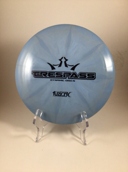 Vist Large View of Product Image Which is Used Dynamic Discs FUZION X TRESPASS Disc Golf Driver Royal Blue 176g
