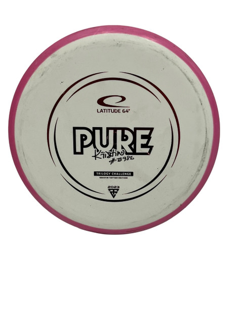 Vist Large View of Product Image Which is Used Latitude 64 Kristin Tatter Pure 175g Disc Golf Putter White 