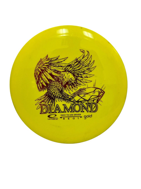 Vist Large View of Product Image Which is Used Latitude 64 Gold Diamond 156g Disc Golf Driver Yellow  