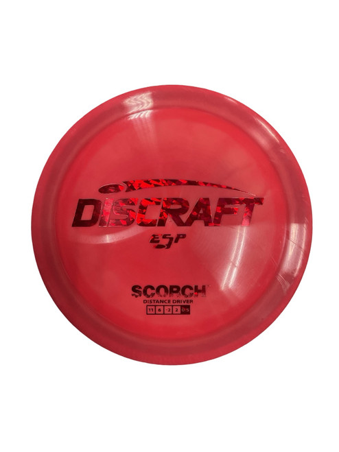 Vist Large View of Product Image Which is Used Discraft ESP SCORCH Disc Golf Driver Red 166g