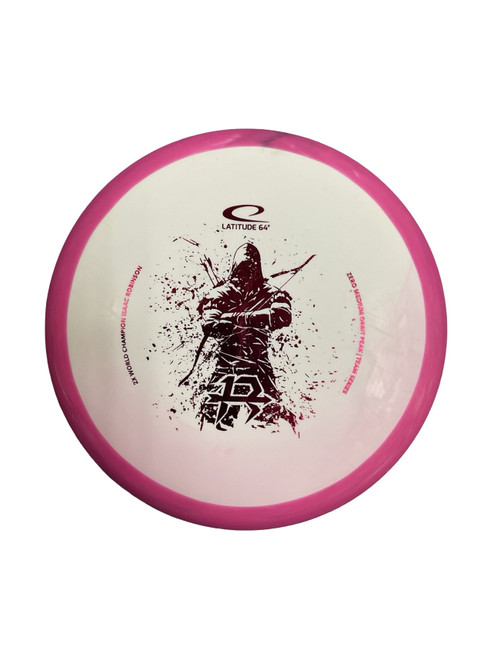 Vist Large View of Product Image Which is Used Latitude 64 ZERO MEDIUM ORBIT PEAK IR TS Disc Golf Putter Pink 173g