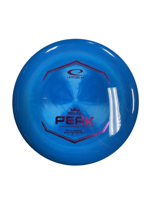 Vist Large View of Product Image Which is Used Latitude 64 ROYAL PEAK Disc Golf Putter Royal Blue 173g