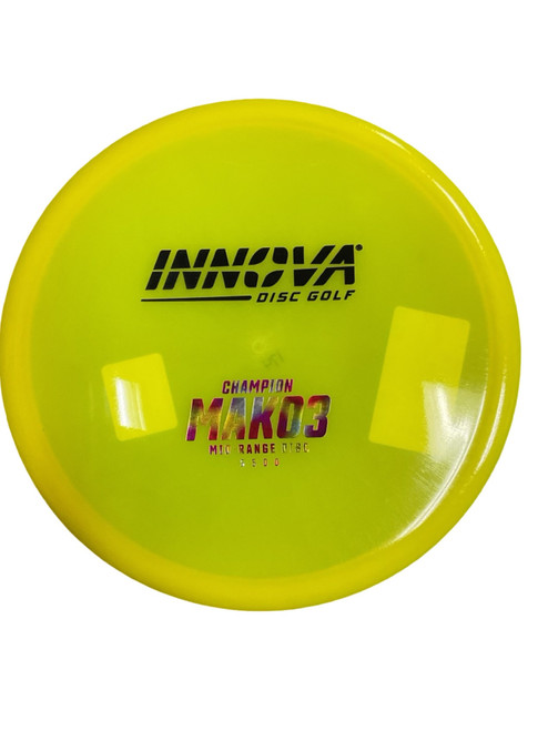 Vist Large View of Product Image Which is Used Innova CHAMPION MAKO3 Disc Golf Mid Range Yellow 174g